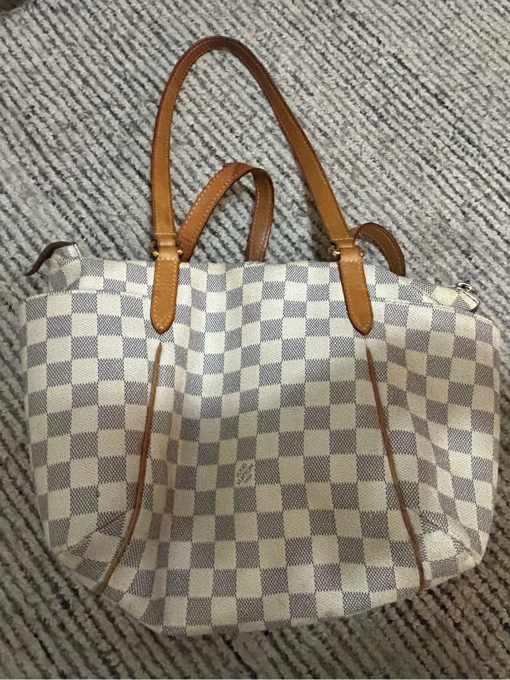 Louis Vuitton Totally PM Tote Bag Canvas Damier Azur Shoulder Bag